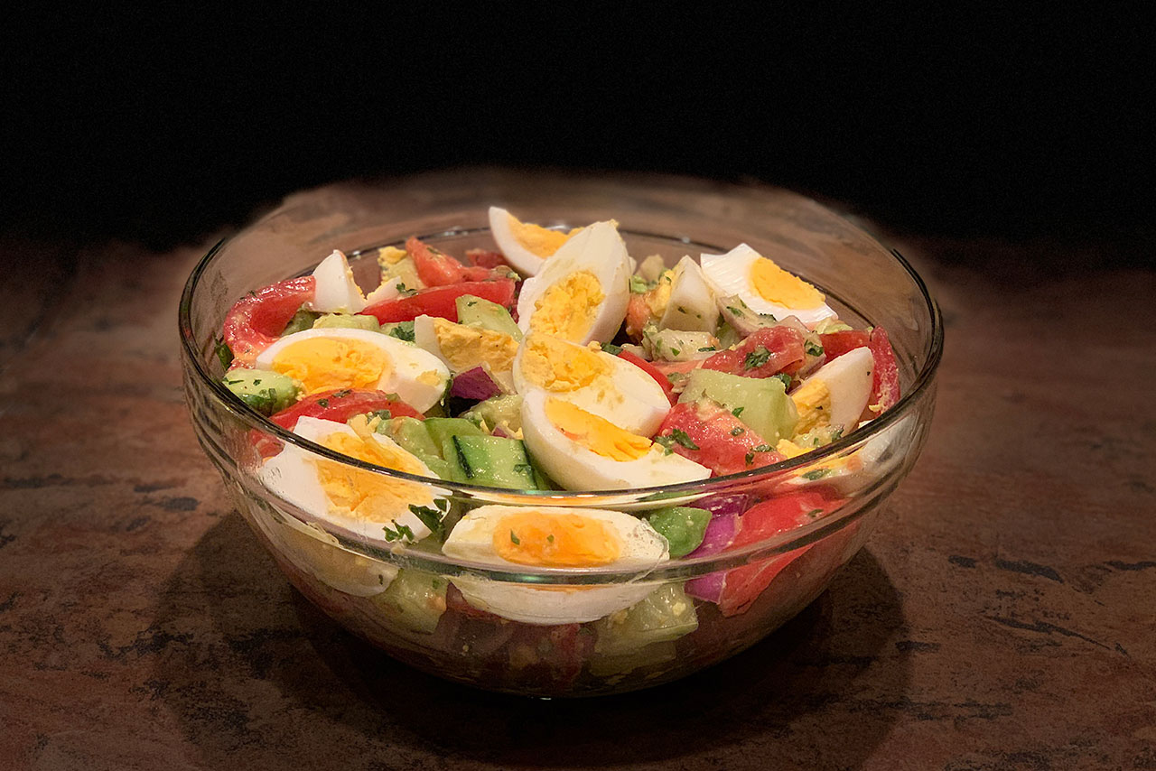 Tomato Egg Avocado Salad