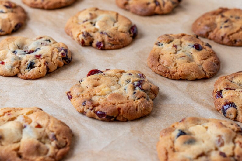 Chocolate Chip, Oatmeal, Toffee, Cranberry Cookies