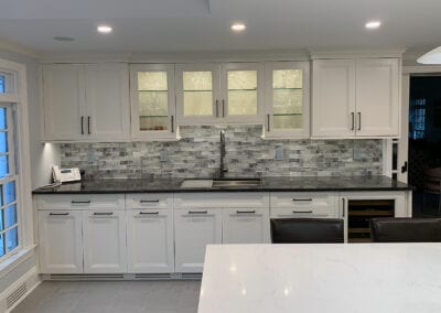 White Kitchen Cabinet, Wet Bar