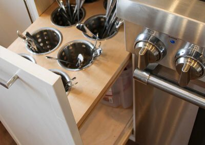 White Kitchen - Custom Cabinet Drawer