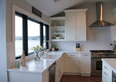 White Kitchen - Stainless Steel Bosch Appliance