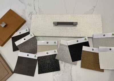 leather cabinet panels ideas and sample leathers