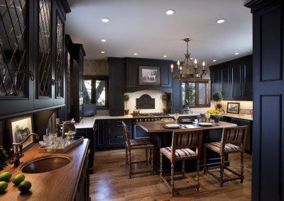 Black Traditional Kitchen Long Island