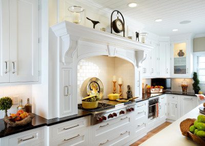 white painted kitchen finish