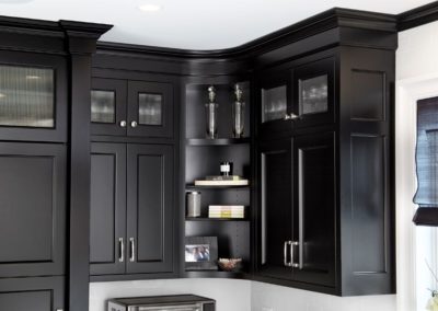 black cabinets custom by Ken Kelly