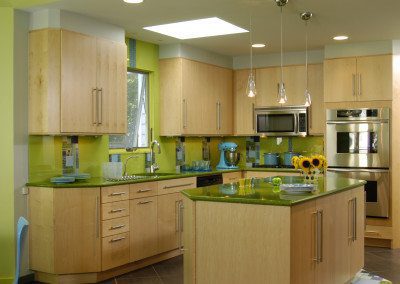 Unique Retro Green Kosher Kitchen in Woodmere Long Island